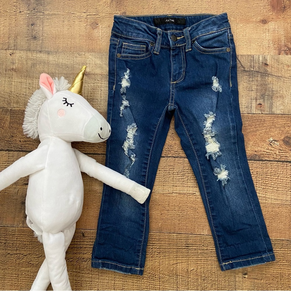 JEANS JOE’S Skinny Distressed Ankle JEANS Adjustable Waist